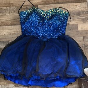 Masquerade Shimmering Blue teenage Dress